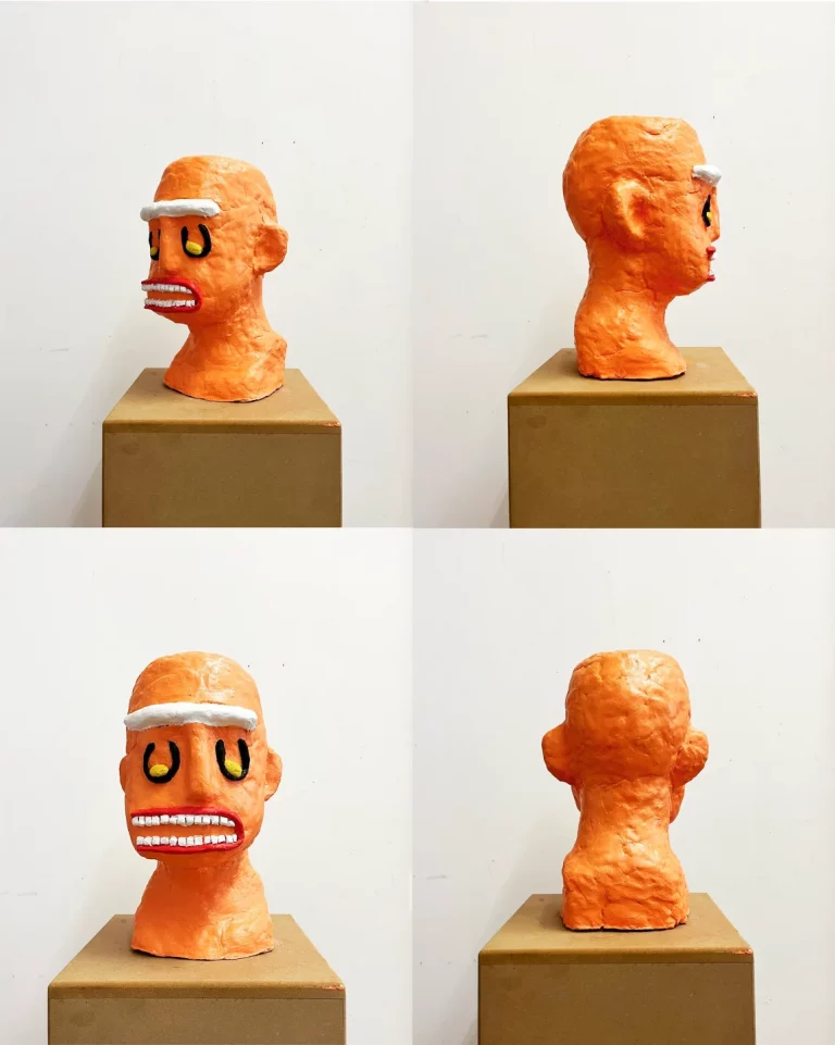 Des Wahrheits Gesicht, 2022, Clay on hard plastic and acrylic