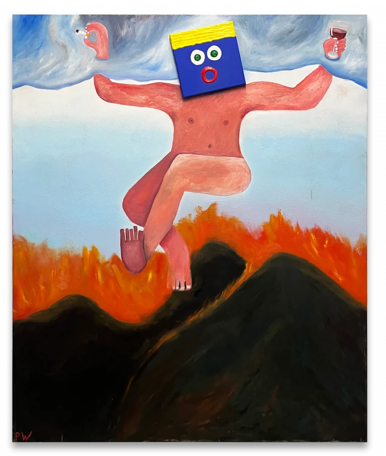 „Des Sünders Erlösung", 170 × 140 cm, Oil. Acrylic, small canvas on canvas, 2025