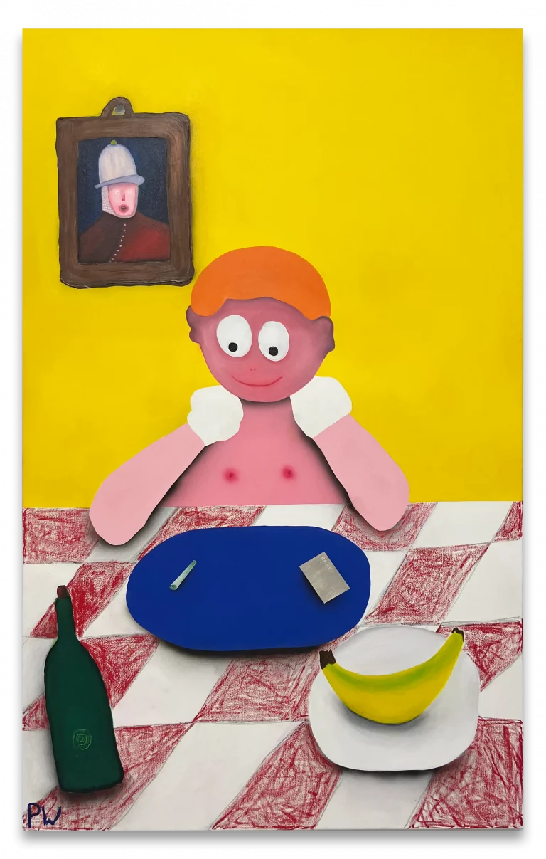 „Tischlein Deck dich", 160 × 100 cm, Oil. Acrylic on canvas, 2025