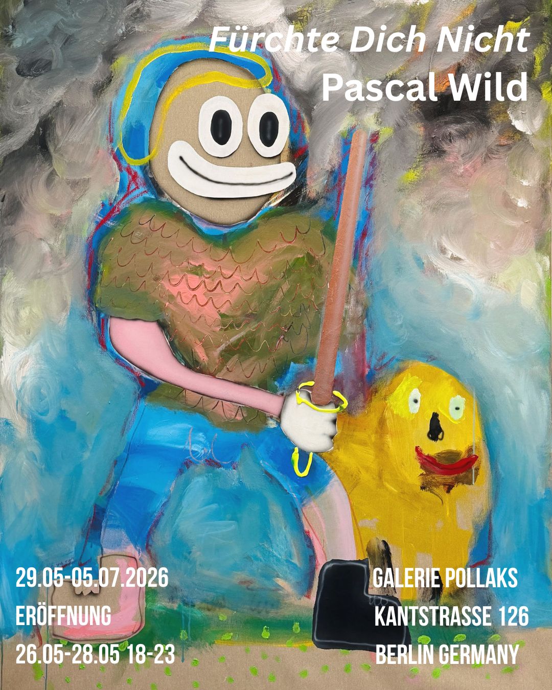 Fürchte dich nicht solo exhibition flyer by Pascal Wild